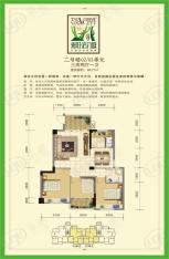 泰阳活力城活力城2#02/03单元，三房两厅一卫，88.21㎡户型图