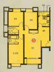 凯欣豪园3层户型图3 3室2厅2卫147.41㎡户型图