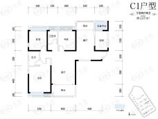 长房潭房时代公馆C1户型户型图