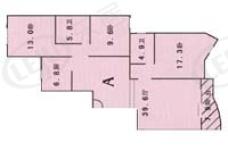 凯虹家园房型: 三房;  面积段: 126 －126 平方米;
户型图