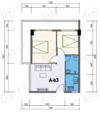 峰尚国际公寓A-b3户型户型图