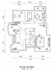 城建东逸花园二期房型: 四房;  面积段: 160 －346 平方米;户型图