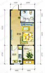 金融街金悦城套内面积约25.37平米户型图