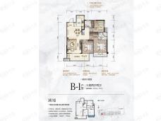 旭辉湖山樾3室2厅2卫户型图