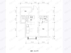 新星宇集团品牌2室2厅1卫户型图