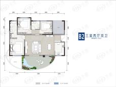 三溪.江湾城3室2厅2卫户型图