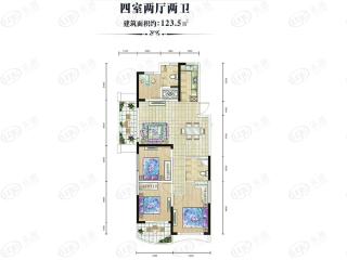 东峰国际公寓B户型户型图