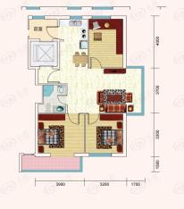 益嘉广场7号楼A户型 三室两厅户型图