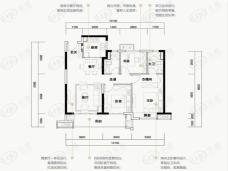 实地荆门紫薇雅著3室2厅2卫户型图