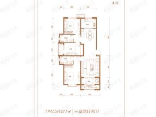 融创臻园壹号C户型户型图