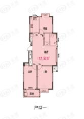 东方金桂园3室1厅1卫户型图