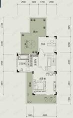 重庆鲁能领秀城M户型三层 套内面积约66.25㎡ 实际可用面积约110.52㎡户型图