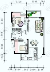 黔龙阳光大院2室2厅1卫户型图