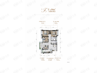 新城悦隽天骄F2户型户型图