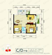 名门学府C/D户型户型图