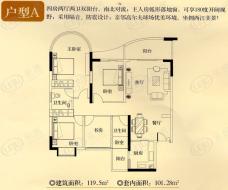 江门嘉悦名都4室2厅2卫户型图