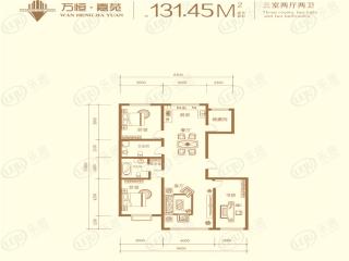 亿利生态城2号楼B2户型户型图