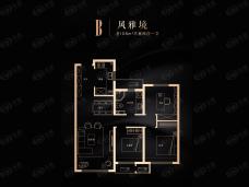 中海时代名邸3室2厅1卫户型图