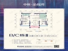 中恒品悦湾B/C栋03户型户型图