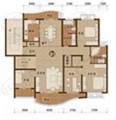 绅园房型: 四房;  面积段: 210 －230 平方米;
户型图
