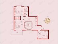 万光府前花园2室2厅1卫户型图