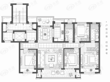 中信泰富锦棠4室2厅2卫户型图