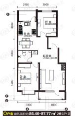 梦想西铁成2室2厅1卫户型图