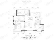 万科兰乔圣菲·璞园3室2厅3卫户型图