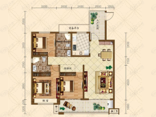 滨江壹号院二期C户型户型图