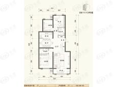 紫御瀚城3C户型-三室两厅两卫-125.39平米户型图