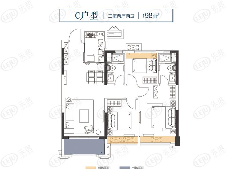 广银海棠湾户型图公布 建面为127389 ㎡报价约14010元/㎡