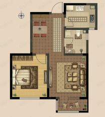 御溪苑2室2厅1卫户型图