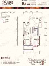 新慧御湖城2室2厅1卫户型图