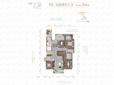 荣和云顶4室2厅3卫户型图