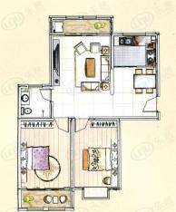 美丽星城2室2厅1卫户型图