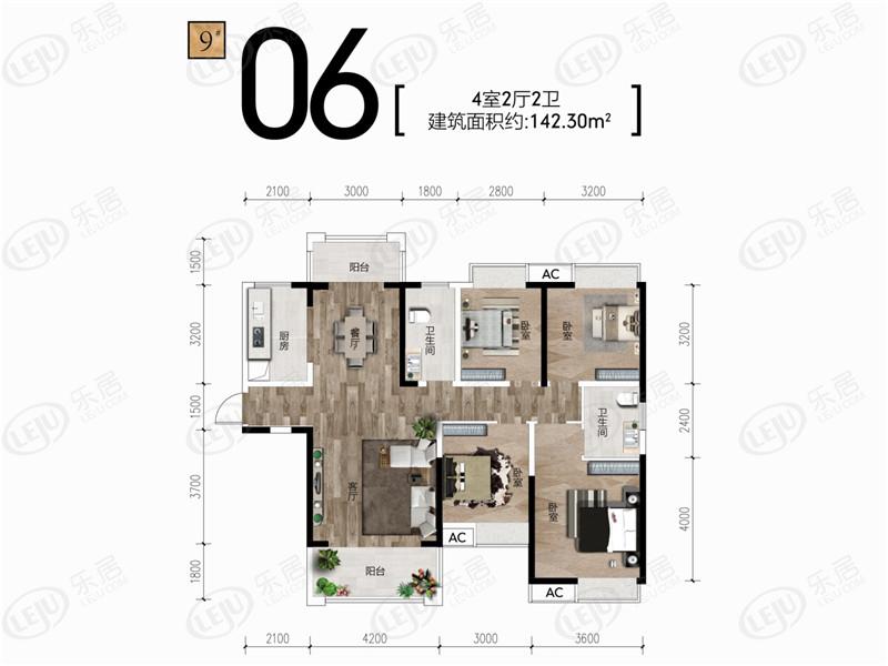 石峰云发藏龙湾在售中 主力户型119.03~142.3㎡