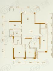 观邸国际寓所房型: 三房;  面积段: 117 －142 平方米;
户型图