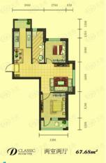 拥军家园2室2厅1卫户型图