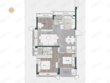 德信大家运河云庄（备案名：望运河云庄）A户型99方户型图