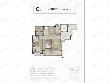 保亿湖风雅园3室2厅2卫户型图