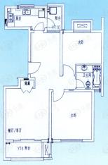 平阳苑2室2厅1卫户型图