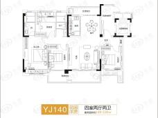 三门峡碧桂园未来城4室2厅2卫户型图