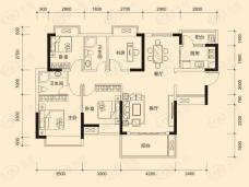 鼎浩城4室2厅2卫户型图