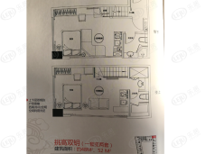 金轮峰华48平米挑高户型户型图