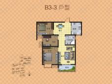 绿都叠翠园3室2厅1卫户型图