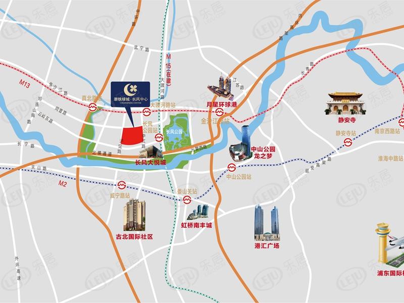 上海市普陀区浙铁绿城长风中心商业，写字楼在售中