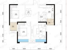 泊富君庭2室2厅1卫户型图