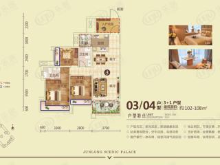 碧桂园翡翠华庭6幢03-04户型户型图