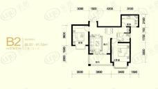 千城凤梧金沙两室两厅户型图