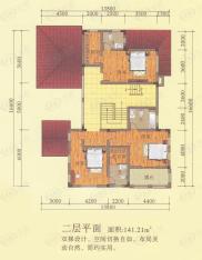 君临山水B3户型二层平面图户型图